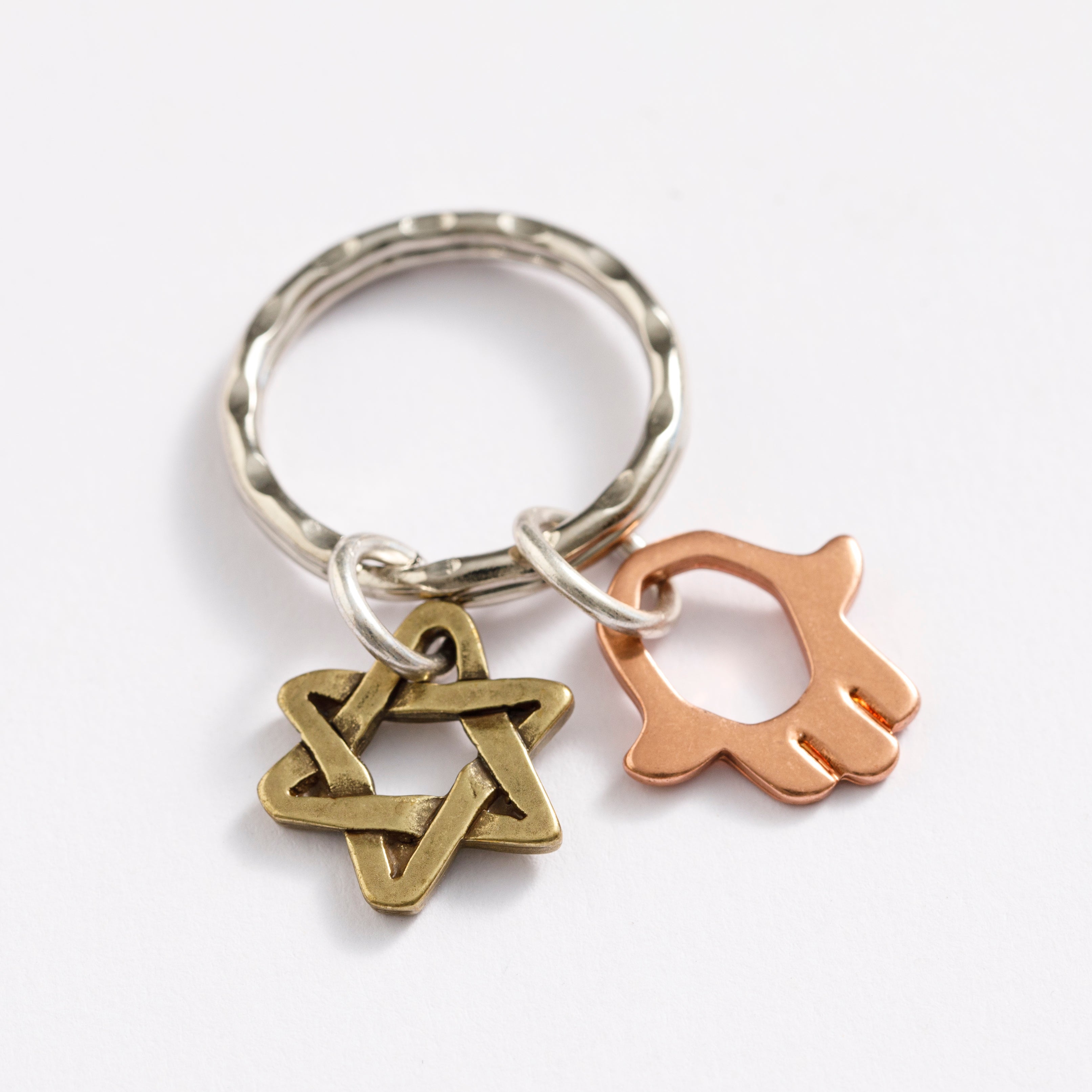מחזיק מפתחות כסף ברכני צבעוני