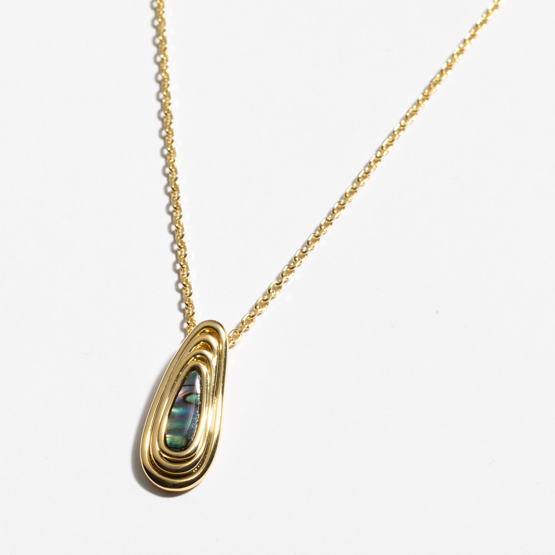 שרשרת Abalone זהב ירוק